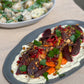 Roasted carrot, beetroot and orange with labneh