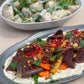 Roasted carrot, beetroot and orange with labneh