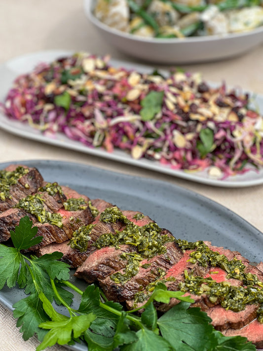 Balsamic Beef Fillet with Salsa Verde