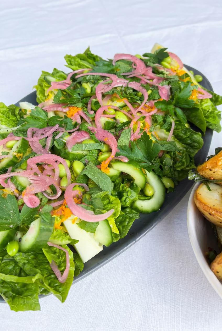 Cos, Cucumber & Citrus Salad