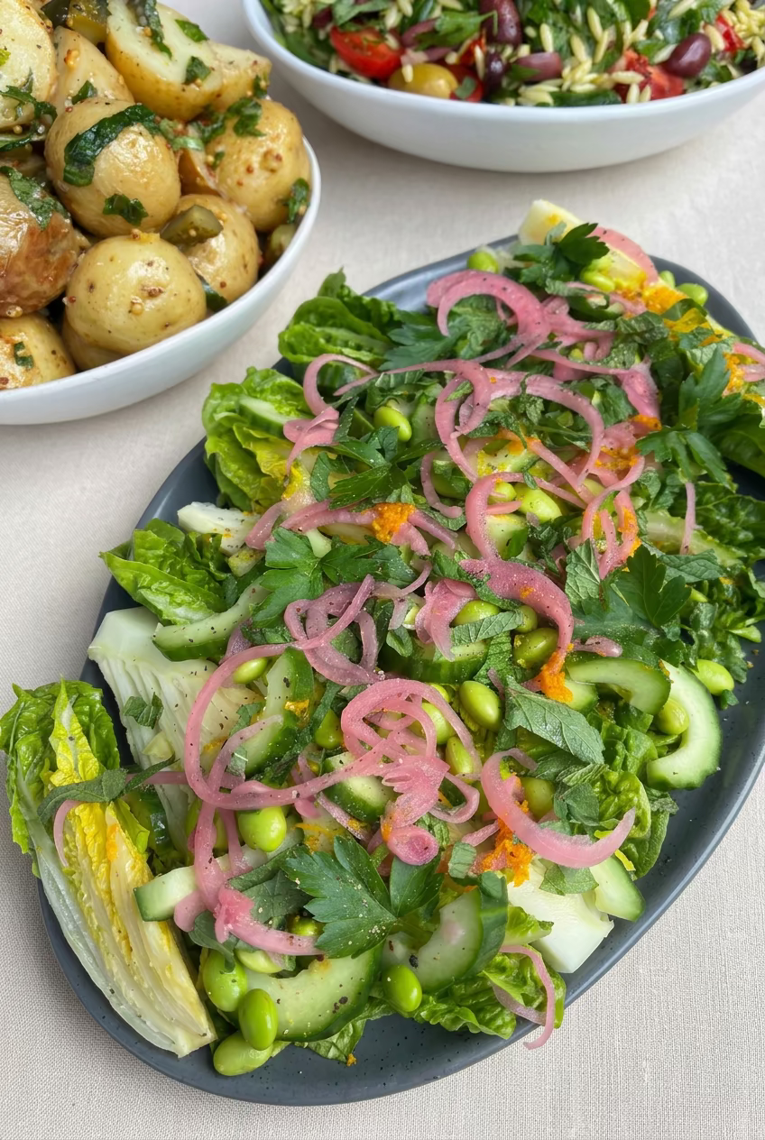 Cos, Cucumber & Citrus Salad