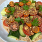 Tomato, Cucumber & Tahini Christmas Salad