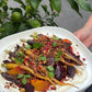 Roasted carrot, beetroot and orange with labneh